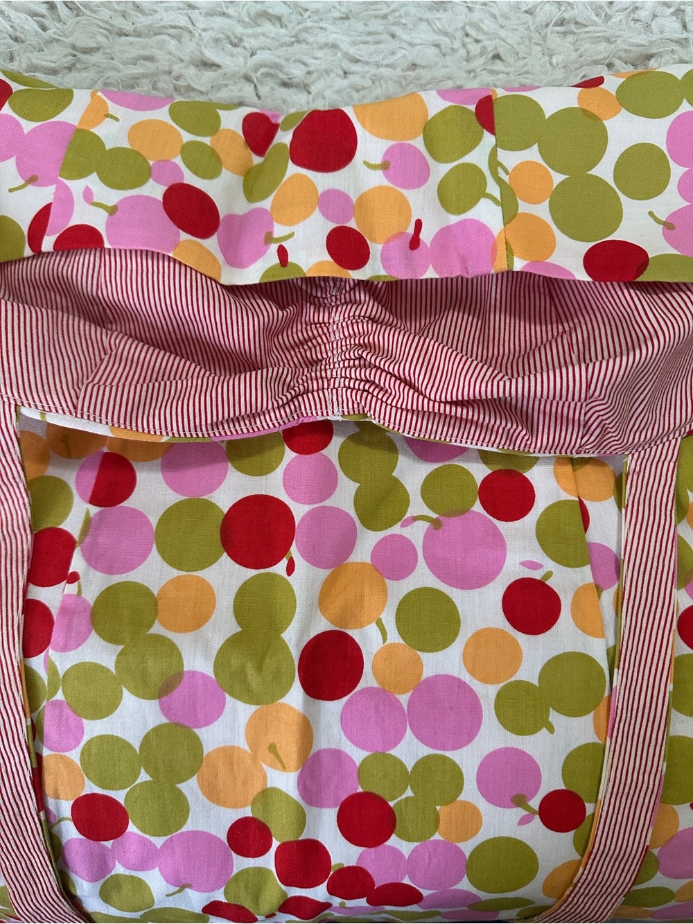 Vintage B. Moss Rory Gilmore Polka Dot Halter Dress in Pink, Green & Red - Picture 3 of 10